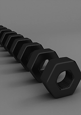 PSD 편집이미지 산업 회색배경 그림자 사람없음 컴퓨터그래픽 그래픽 3D소스 3D 금속 나사 실버 부속품 은색 배열 일렬 볼트 너트 편집소스 편집3D 노년 컬러 백그라운드 재질 회색 공구 디지털합성 오브젝트 파일형식