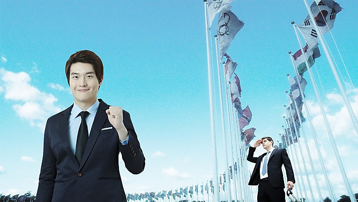 PSD 서양인 외국인 나무 식물 구름 편집이미지 남자 비즈니스 하늘 미소 웃음 사람 동양인 정장 손짓 상반신 20대 성인 두명 앞모습 비즈니스라이프 글로벌 3D 파이팅 주먹 한국인 비즈니스맨 국기 게양대 남자만 성인남자만 청년만 청년남자만 성인만 이미지편집 편집3D 자연요소 라이프스타일 옷 뷰포인트 모션 표정 인종 청년 직장인 디지털합성 파일형식