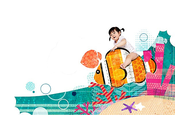 전신 PSD 동물 편집 편집이미지 여자 상상 불가사리 어류 한명 사람 앉기 동양인 한국인 아기 해조류 여자만 여자한명만 아기만 여자아기만 여자아기한명만 이미지편집 1 모션 극피동물 인종 수중동물 해양식물 파일형식