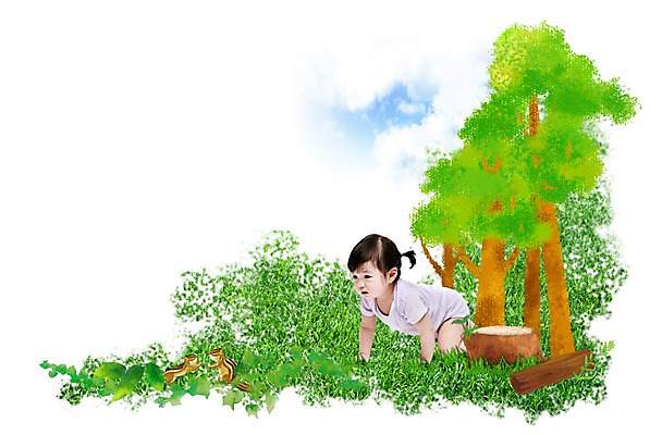 전신 PSD 나무 식물 동물 편집 편집이미지 여자 한명 사람 동양인 잔디 한국인 아기 풀 숲 다람쥐 여자만 여자한명만 아기만 여자아기만 여자아기한명만 이미지편집 1 인종 설치류 파일형식