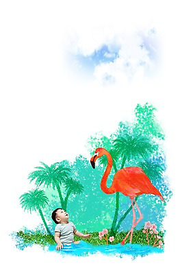 PSD 나무 식물 동물 편집 편집이미지 남자 꽃 호수 조류 한명 사람 앉기 동양인 상반신 학 한국인 올려보기 아기 연못 풀 플라밍고 남자만 남자한명만 아기만 남자아기만 남자아기한명만 트로피컬아트 이미지편집 1 모션 인종 그림 파일형식