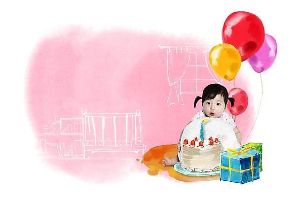 PSD 편집 편집이미지 여자 음식 빵 초 촛불 창문 선물 한명 사람 앉기 동양인 상반신 선물상자 케이크 한국인 아기 커튼 생일파티 생일 생일케이크 풍선 여자만 여자한명만 아기만 여자아기만 여자아기한명만 이미지편집 1 기념일 모션 디저트 인종 상자 파일형식