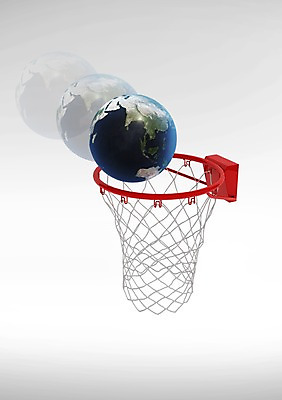 PSD 편집이미지 지구 바다 농구 사람없음 지구본 그물 골대 육지 농구대 골인 이미지편집 구기 파일형식