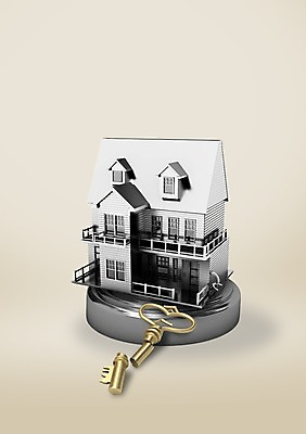 PSD 편집이미지 비즈니스 열쇠 부동산 주택 사람없음 건물 3D 손상 이층집 편집3D 건축물 컨셉 재산 디지털합성 파일형식