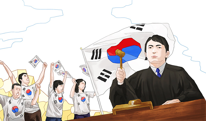 PSD 여자 기념일 남자 일러스트 한국 서기 들기 사람 앉기 여러명 상반신 희망 깃발 자신감 역사 국기 한국사 태극기 판사 국경일 열정 의사봉 법관 제헌절 헌법 국내일러스트 감정 아시아 다수 모션 이벤트 법률가 법 파일형식