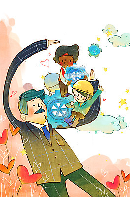 전신 PSD 구름 남자 일러스트 비즈니스 협력 노동자 서기 들기 사람 성인 세명 하트 도움 직장인 비즈니스맨 목표 안전모 동료 톱니바퀴 열정 화합 노사화합 노사관계 노사협력 남자만 성인남자만 성인만 국내일러스트 자연요소 모양 직업 감정 컨셉 관계 모션 헬멧 안전장비 파일형식