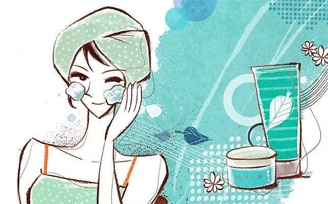 PSD 식물 우먼라이프 라이프스타일 여자 꽃 일러스트 한명 사람 상반신 성인 라이프 수건 뷰티 화장품 거품 변화 세수 클렌징 세안제 클렌징폼 여자만 여자한명만 성인여자만 성인만 국내일러스트 1 컨셉 생활 위생용품 청결 세안용품 파일형식