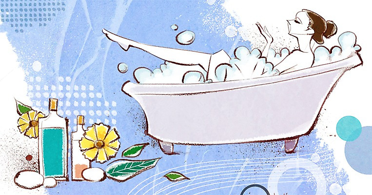 PSD 식물 우먼라이프 라이프스타일 여자 꽃 일러스트 욕조 한명 사람 상반신 성인 라이프 뷰티 목욕 화장품 거품 변화 상품 탕 여자만 여자한명만 성인여자만 성인만 국내일러스트 1 음식 컨셉 생활 청결 파일형식