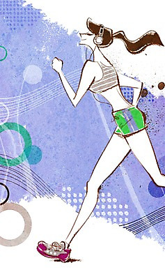 전신 PSD 우먼라이프 라이프스타일 여자 운동화 다이어트 일러스트 한명 사람 성인 라이프 운동복 달리기 조깅 운동 뷰티 헤드셋 음악감상 변화 여자만 여자한명만 성인여자만 성인만 국내일러스트 1 옷 음향기기 신발 컨셉 모션 건강 생활 헤드폰 감상 파일형식