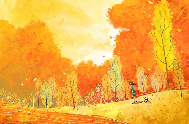 전신 PSD 나무 식물 동물 사계절 계절 여자 어린이 백그라운드 단풍 일러스트 자연 한명 서기 사람 소녀 산책 가을 강아지 숲 감성 여자만 여자한명만 어린이만 소녀만 소녀한명만 가을배경 국내일러스트 1 컨셉 잎 모션 휴식 반려동물 개 생태계 파일형식 가을_계절