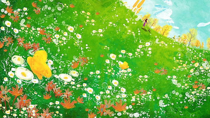 전신 PSD 나무 식물 동물 사계절 계절 여자 꽃 어린이 백그라운드 꽃밭 일러스트 자연 한명 서기 사람 소녀 초원 봄 산책 강아지 감성 여자만 여자한명만 어린이만 소녀만 소녀한명만 봄배경 국내일러스트 1 컨셉 모션 휴식 반려동물 개 생태계 파일형식