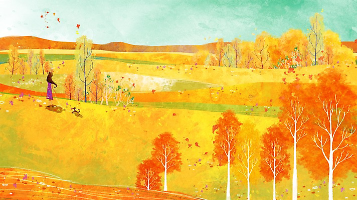 전신 PSD 나무 식물 동물 사계절 계절 여자 어린이 백그라운드 단풍 낙엽 일러스트 자연 한명 서기 사람 소녀 산책 가을 강아지 감성 여자만 여자한명만 어린이만 소녀만 소녀한명만 가을배경 국내일러스트 1 컨셉 잎 모션 휴식 반려동물 개 생태계 파일형식 가을_계절