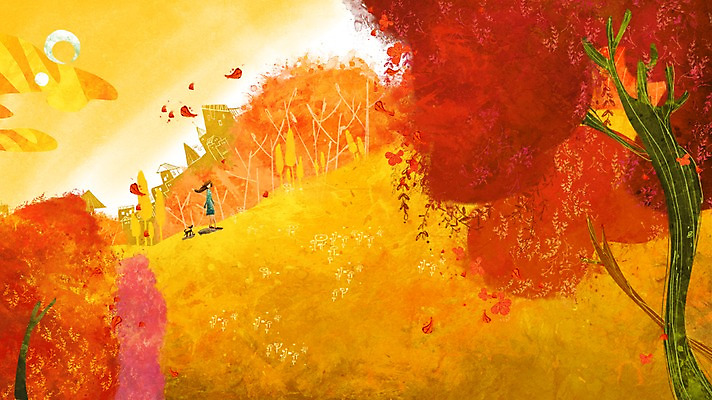 전신 PSD 나무 식물 동물 사계절 계절 여자 어린이 백그라운드 단풍 낙엽 일러스트 자연 한명 서기 사람 소녀 산책 가을 강아지 감성 여자만 여자한명만 어린이만 소녀만 소녀한명만 가을배경 국내일러스트 1 컨셉 잎 모션 휴식 반려동물 개 생태계 파일형식 가을_계절