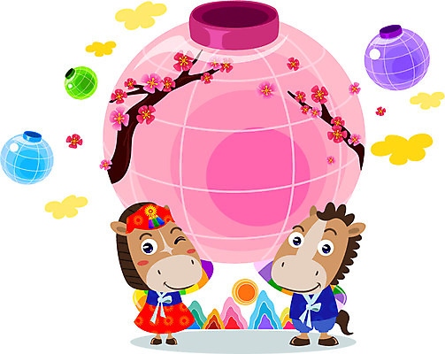 식물 동물 캐릭터 동물캐릭터 일러스트 전통캐릭터 조명 새해 산 안내 프레임 사람없음 태양 벚꽃 십이지신 등불 말_동물 벚나무 전통의상 한복 알림 신년캐릭터 말띠 2014년 갑오년 말캐릭터 전통프레임 일러캐릭터 AI파일 자연요소 나무 한국전통 전통 꽃 포유류 연도 파일형식 벡터