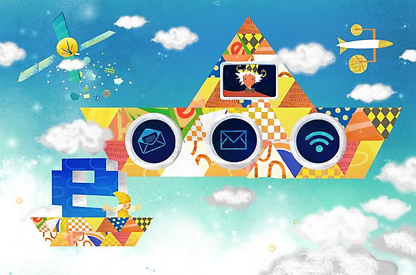 PSD 구름 모자 남자 일러스트 상상 하늘 안테나 정보기술 상상일러스트 사람 상반신 두명 판타지 인공위성 로켓 편지 스마트 와이파이 종이배 언론 편리함 선박 남자만 국내일러스트 자연요소 잡화 컨셉 수상교통 통신 기술 종이접기 무선인터넷 파일형식