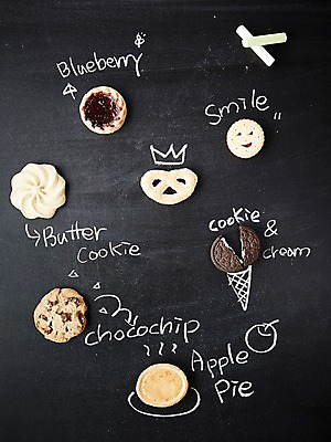 포토 JPG 스튜디오촬영 모양 디저트 실내 종류 근접촬영 사람없음 쿠키 과자 칠판 달콤 얼굴모양 메뉴 분필 블루베리 파이 메뉴판 초코칩 국내포토 얼굴 음식 빵 뷰포인트 과일 내부 초콜릿 맛 초크 파일형식