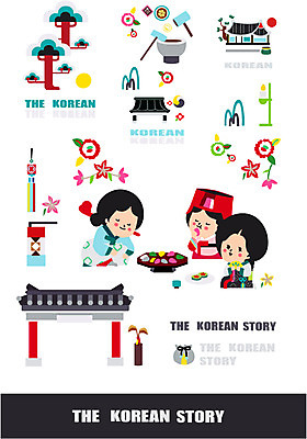 나무 식물 캐릭터 전통 여자 꽃 전통문화 음식 고건축 일러스트 초 전통캐릭터 주택 떡 전통소품 사람 성인 세명 전통의상 한복 오브젝트 청사초롱 촛대 송편 방아 떡방아 여자만 성인여자만 성인만 일러캐릭터 AI파일 한국전통 건축물 문화 건물 초롱 파일형식 벡터