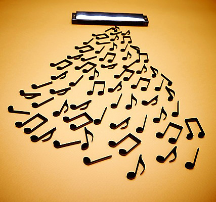 포토 JPG 스튜디오촬영 기호 악기 음악 백그라운드 음표 실내 근접촬영 사람없음 오브젝트 8분음표 하모니카 16분음표 국내포토 문자 뷰포인트 문화예술 관악기 내부 파일형식