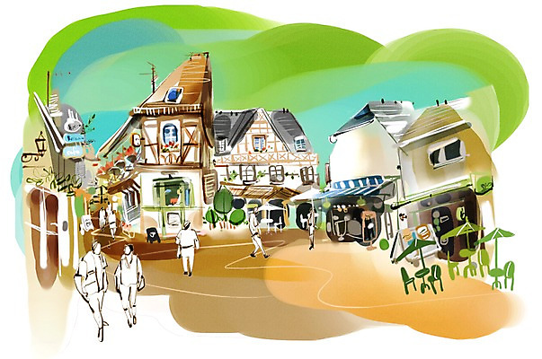 전신 PSD 해외 건축물 여자 남자 유럽 여행 백그라운드 의자 일러스트 유럽풍경 해외건축 탁자 거리 주택 서기 사람 풍경 여러명 성인 건물 관광지 도시풍경 카페 도시 파라솔 세계명소 성인만 국내일러스트 건축 나라 가구 다수 모션 상점 파일형식