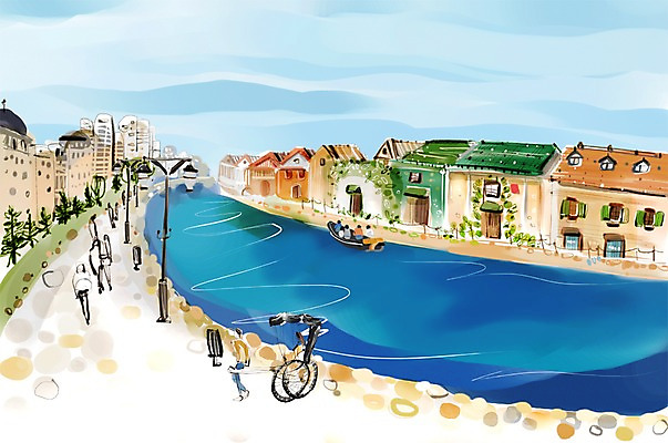 전신 PSD 해외 건축물 여자 남자 호수 여행 백그라운드 가로등 일러스트 해외건축 거리 주택 서기 사람 풍경 여러명 성인 건물 관광지 강 도시풍경 일본 자전거 도시 세계명소 성인만 국내일러스트 공공시설 건축 아시아 다수 모션 바이크 파일형식