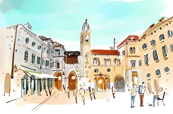 전신 PSD 해외 건축물 여자 남자 유럽 여행 백그라운드 가로등 의자 일러스트 유럽풍경 해외건축 거리 서기 사람 앉기 풍경 여러명 성인 건물 관광지 도시풍경 종 도시 세계명소 크로아티아 성인만 국내일러스트 공공시설 건축 나라 가구 다수 모션 파일형식