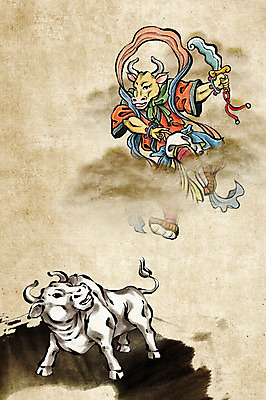 PSD 동물 전통 두마리 일러스트 수묵화 사람없음 십이지신 소띠 소 신장 동양화 키_신체 과거 장군 국내일러스트 직업 컨셉 2 신체 포유류 미술 비뇨기관 파일형식