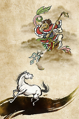 PSD 동물 전통 두마리 일러스트 수묵화 사람없음 십이지신 말_동물 동양화 과거 말띠 장군 국내일러스트 직업 컨셉 2 포유류 미술 파일형식