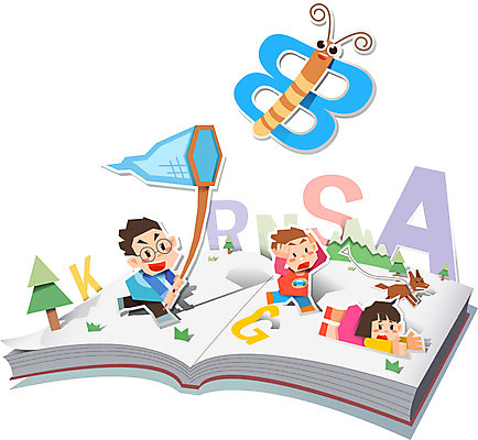 전신 나무 식물 동물 알파벳 영어 여자 교육 남자 어린이 곤충 컨셉 일러스트 대문자 서기 사람 소녀 소년 책 세명 펼침 피규어 페이퍼아트 강아지 잠자리 종이공예 곤충채집 채집망 넘어짐 어린이만 국내일러스트 AI파일 문자 모션 반려동물 미니어처 개 공예 수집 파일형식 벡터