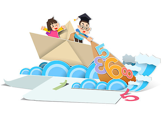 여자 교육 남자 종이 어린이 파도 바다 컨셉 일러스트 학사모 사람 소녀 소년 상반신 두명 숫자 피규어 수학 그물 페이퍼아트 종이공예 종이배 선박 어린이만 국내일러스트 AI파일 문자 모자_잡화 수상교통 졸업 교과목 미니어처 공예 종이접기 파일형식 벡터