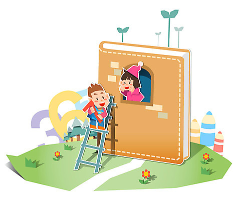 전신 식물 여자 교육 남자 꽃 어린이 컨셉 일러스트 사다리 색연필 서기 사람 소녀 소년 잔디 두명 책 숫자 새싹 피규어 페이퍼아트 종이공예 어린이만 국내일러스트 AI파일 문자 모션 학용품 미니어처 도구 공예 파일형식 벡터