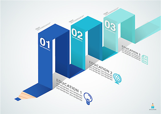 교육 일러스트 전구 통계 수치 그래프 색연필 사람없음 숫자 연필 지구본 자료 인포그래픽 표 입체 옵션 문서 서류판 국내일러스트 AI파일 문자 학용품 필기구 사무용품 파일형식 벡터