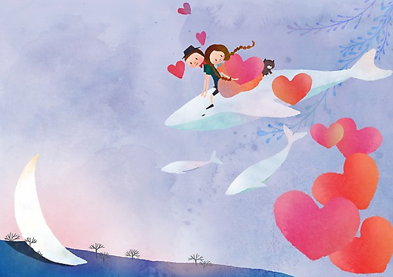 전신 PSD 나무 식물 동물 라이프스타일 커플 여자 남자 커플라이프 백그라운드 일러스트 사랑 사람 앉기 성인 두명 고양이 하트 고래 성인만 국내일러스트 모양 감정 포유류 관계 모션 생활 반려동물 수중동물 파일형식