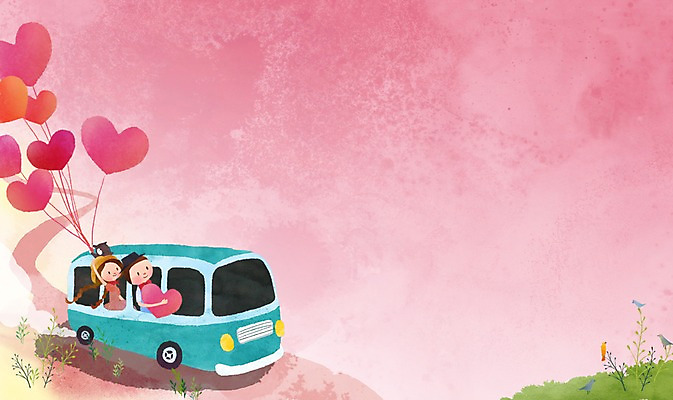 PSD 식물 라이프스타일 커플 여자 남자 커플라이프 백그라운드 일러스트 자동차 버스 사랑 사람 잔디 상반신 성인 두명 하트 풀 풍선 성인만 국내일러스트 모양 감정 육상교통 관계 대중교통 생활 파일형식