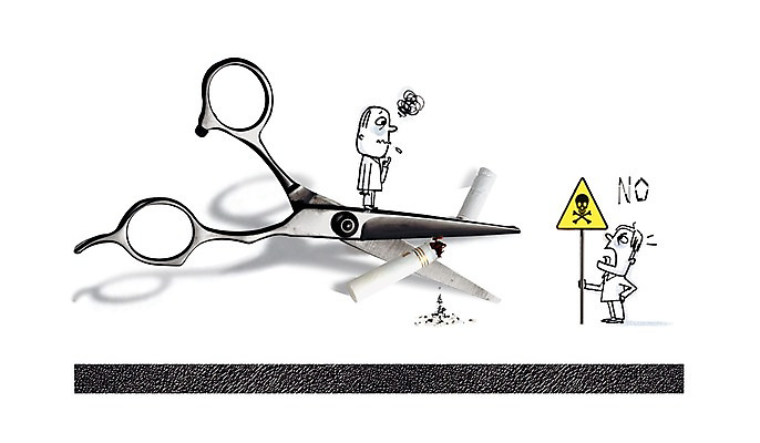 전신 PSD 편집 편집이미지 남자 캠페인 백그라운드 포토일러 가위 담배 합성일러스트 서기 사람 성인 두명 표지판 디지털합성 편집일러스트 금연 남자만 성인남자만 성인만 이미지편집 모션 문구용품 알림판 사회이슈 파일형식