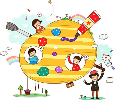 전신 나무 식물 구름 라이프스타일 여자 남자 꽃 행복 문화 예술 무지개 일러스트 문화예술 함께함 미술 서기 사람 여러명 성인 라이프 물감 미술도구 붓 팔레트 즐거움 성인만 국내일러스트 AI파일 자연요소 감정 다수 컨셉 모션 생활 오브젝트 파일형식 벡터