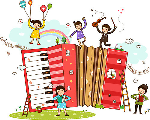 전신 나무 식물 구름 라이프스타일 여자 남자 꽃 행복 문화 예술 악기 음악 무지개 연주 음표 일러스트 사다리 문화예술 함께함 서기 사람 여러명 성인 라이프 건반 건반악기 바이올린 즐거움 풍선 아코디언 성인만 국내일러스트 AI파일 자연요소 기호 감정 다수 컨셉 모션 현악기 생활 도구 파일형식 벡터