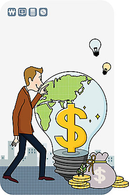 전신 라이프스타일 건축물 남자 지구 지도 돈 일러스트 전구 한명 서기 사람 성인 건물 라이프 금융 경제 달러 동전 정보 가리킴 화폐기호 돈자루 고객 스마트 스마트컨슈머 남자만 남자한명만 성인남자만 성인만 국내일러스트 AI파일 1 기호 건축 컨셉 모션 손짓 생활 재산 화폐 파일형식 벡터