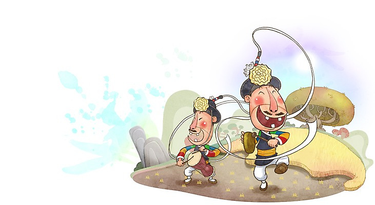 전신 PSD 나무 식물 캐릭터 전통 남자 전통문화 문화 악기 일러스트 전통캐릭터 서기 웃음 들기 사람 성인 두명 라이프 전통놀이 전통의상 한복 풍물놀이 사물놀이 북 즐거움 남자만 성인남자만 성인만 일러캐릭터 한국전통 감정 음악 모션 놀이 타악기 표정 국악 생활 전통공연 파일형식