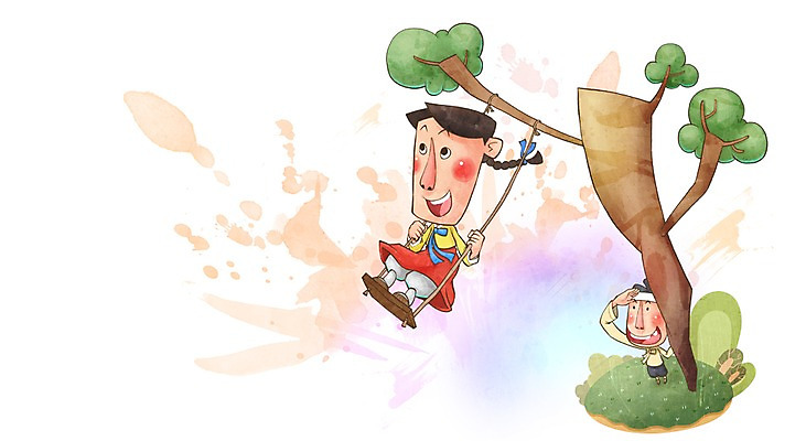 전신 PSD 나무 식물 캐릭터 전통 여자 남자 전통문화 문화 일러스트 놀이 전통캐릭터 서기 사람 성인 두명 라이프 전통놀이 전통의상 한복 즐거움 그네 그네타기 성인만 일러캐릭터 한국전통 감정 모션 생활 파일형식