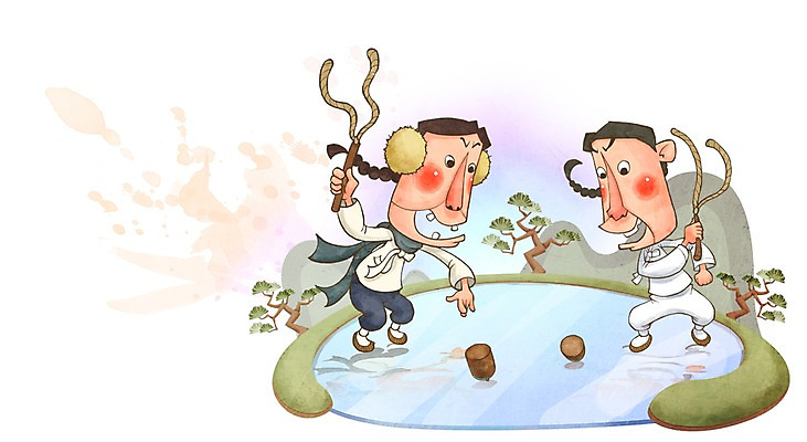 전신 PSD 나무 식물 캐릭터 전통 남자 전통문화 문화 일러스트 놀이 전통캐릭터 산 서기 사람 성인 두명 라이프 전통놀이 전통의상 한복 귀마개 즐거움 빙판 팽이 팽이치기 얼음판 남자만 성인남자만 성인만 일러캐릭터 한국전통 잡화 감정 모션 생활 놀이용품 얼음 파일형식