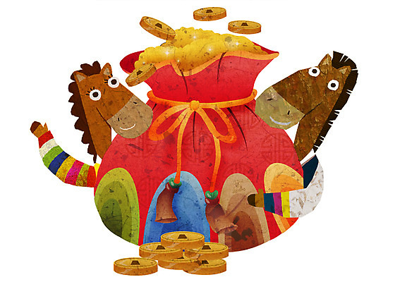 PSD 동물 캐릭터 한국문화 한국전통 전통 전통문화 동물캐릭터 돈 일러스트 전통캐릭터 새해 복주머니 사람없음 동전 십이지신 말_동물 행운 한복 신년캐릭터 말띠 2014년 갑오년 말캐릭터 엽전 일러캐릭터 동양문화 문화 컨셉 포유류 전통소품 한국 재산 전통의상 연도 파일형식