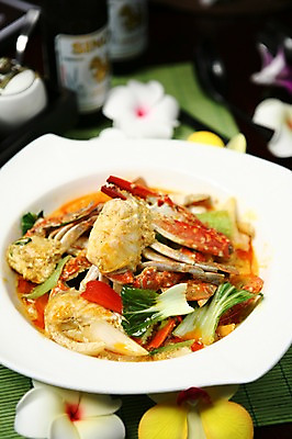 포토 JPG 그릇 접시 꽃 음식 채소 파스타 서양음식 사람없음 아웃포커스 해물요리 꽃게 게 병 해산물 청경채 해물파스타 국내포토 식물 식기 촬영기법 갑각류 파일형식