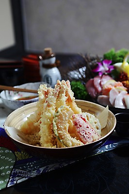 포토 JPG 그릇 접시 음식 호박 새우 사람없음 아웃포커스 초밥 생선회 회 튀김 새우튀김 일본음식 국내포토 식기 채소 촬영기법 갑각류 파일형식