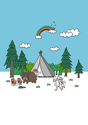 전신 PSD 나무 식물 동물 구름 라이프스타일 여자 남자 어린이 여행 백그라운드 무지개 의자 일러스트 곰 가족 상상 놀이 가족여행 텐트 서기 사람 소녀 소년 두명 라이프 캠핑 토끼 가족라이프 풀 즐거움 상쾌 어린이만 국내일러스트 자연요소 감정 가구 포유류 관계 모션 레저 캠핑도구 생활 반려동물 파일형식