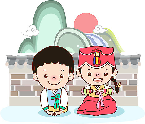 전신 구름 캐릭터 한국문화 한국전통 전통 여자 명절 남자 전통문화 어린이 일러스트 새해 산 사람 앉기 소녀 소년 두명 담장 설날 태양 새해인사 예절 인사 절 무릎꿇기 한복 신년캐릭터 세배 손모으기 어린이만 국내일러스트 일러캐릭터 AI파일 자연요소 동양문화 기념일 문화 모션 한국 손짓 절_인사 전통의상 파일형식 벡터