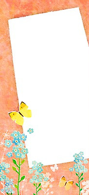 PSD 식물 동물 계절 꽃 종이 나비 곤충 백그라운드 일러스트 자연 안내 프레임 풍경 사람없음 봄 메모지 알림 봄배경 국내일러스트 사무용품 생태계 파일형식