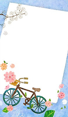 PSD 식물 계절 꽃 종이 백그라운드 일러스트 자연 안내 프레임 풍경 사람없음 자전거 봄 나뭇가지 메모지 알림 봄배경 국내일러스트 나무 사무용품 바이크 생태계 파일형식