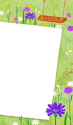 PSD 식물 계절 꽃 종이 백그라운드 일러스트 자연 안내 프레임 풍경 사람없음 봄 나뭇가지 메모지 놀이기구 알림 그네 봄배경 국내일러스트 나무 사무용품 생태계 파일형식