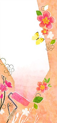 PSD 식물 동물 계절 꽃 종이 나비 곤충 백그라운드 일러스트 자연 안내 프레임 풍경 사람없음 페인트 봄 메모지 페인트칠 알림 롤 페인트롤러 봄배경 국내일러스트 페인팅 사무용품 생태계 파일형식