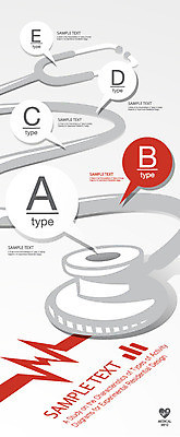 일러스트 의학 청진기 통계 수치 그래프 사람없음 치료 자료 인포그래픽 의료용품 표 입체 옵션 타입 서류판 국내일러스트 AI파일 의료기기 사무용품 파일형식 벡터